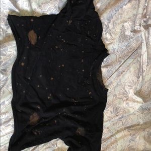 Forever 21 Tops - Crop black tye dye top Forever 21 Tops - Crop black tye dye top